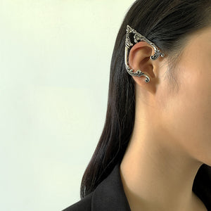 Open image in slideshow, Punk Fairy Ear Cuff Earring Dark Elf Ear Clip No Piercing Earrings For Women Silver Color Goth Halloween Earcuff Jewelry Party
